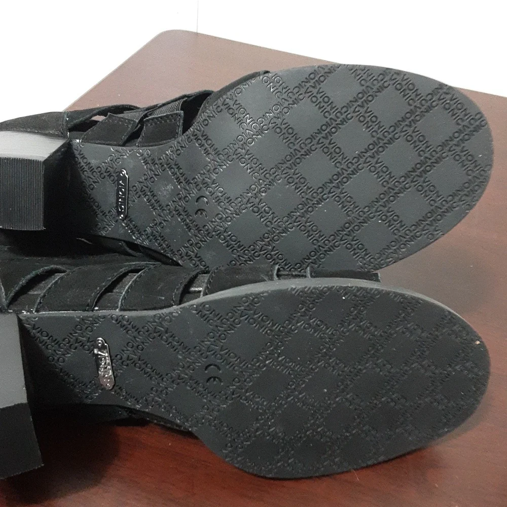 Vionic Harlow Gladiator‎ Cage Block Heel Shoe 6.5